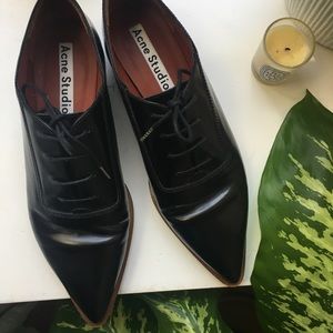 Acne Studios Black Martha Oxfords